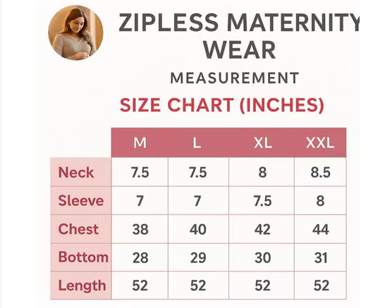 Women's zipless feeding dress Cotton full length