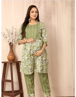 Fashion And Fashion Maternity and Feeding kurta Set For Women (Top & Bottom)